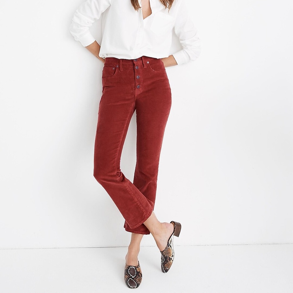 Cali Demi-Boot Jeans in Corduroy: Button-Front Edition